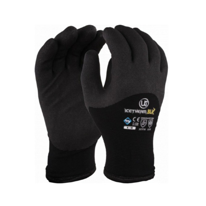UCi IceTherm BLK HPT Palm-Coated Winter Work Gloves